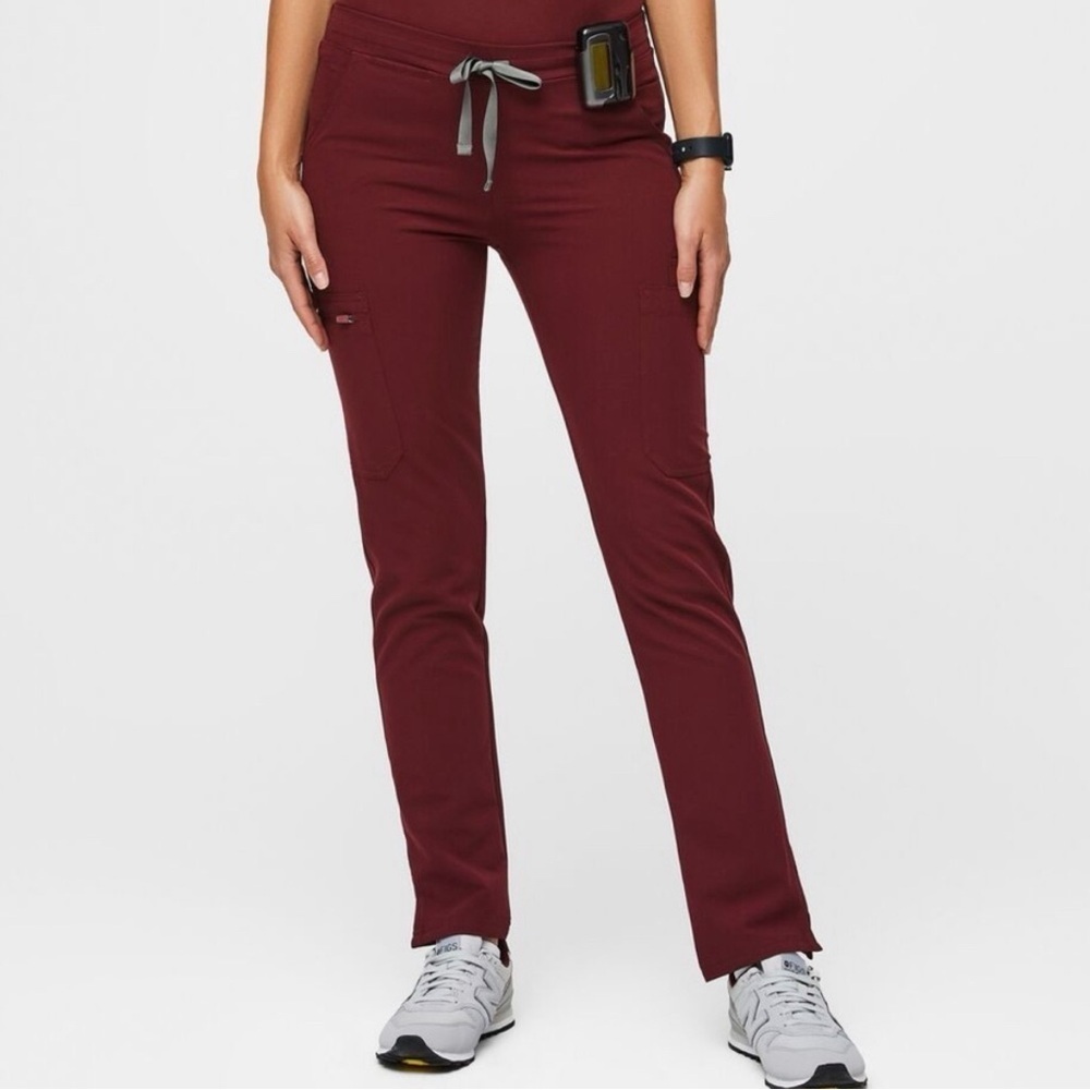 Figs Women's Straight Leg Pants - Burgundy